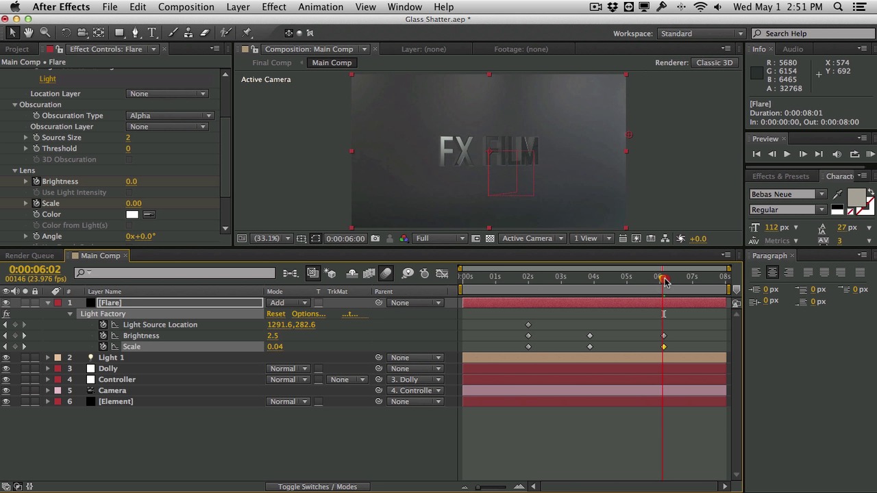 Advanced Motion Graphics - Shattering Text Day 2
