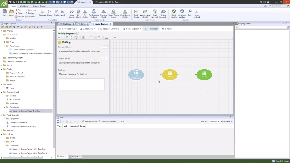Maptek - How to set up a multi-activity schedule in Evolution Epoch