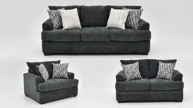 Aden Sofa Set Gray Home Furniture