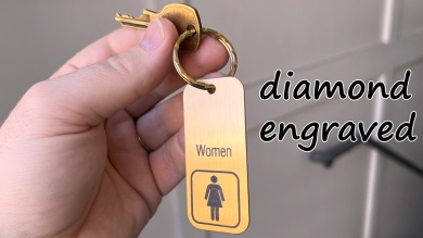 Brass Engraved Men Keychain