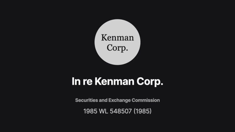 In re Kenman Corp.