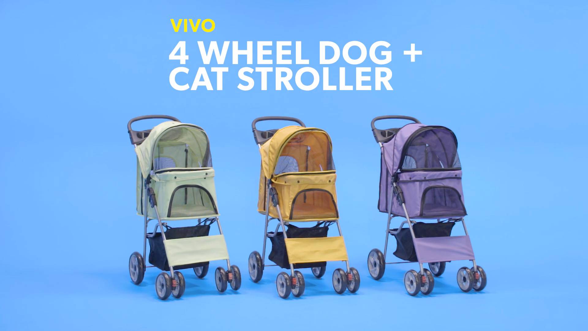 Vivo 4 wheel 2025 dog & cat stroller