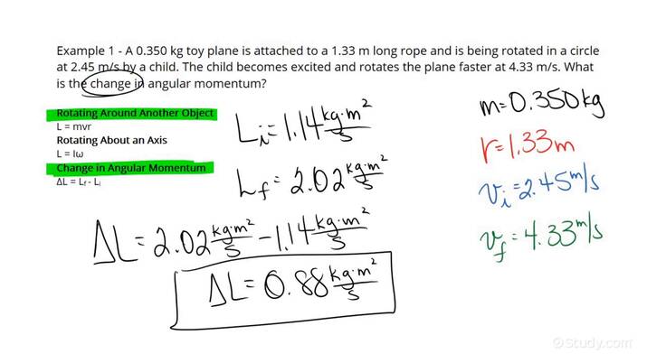 Calculating Changes In Angular Momentum Physics Study
