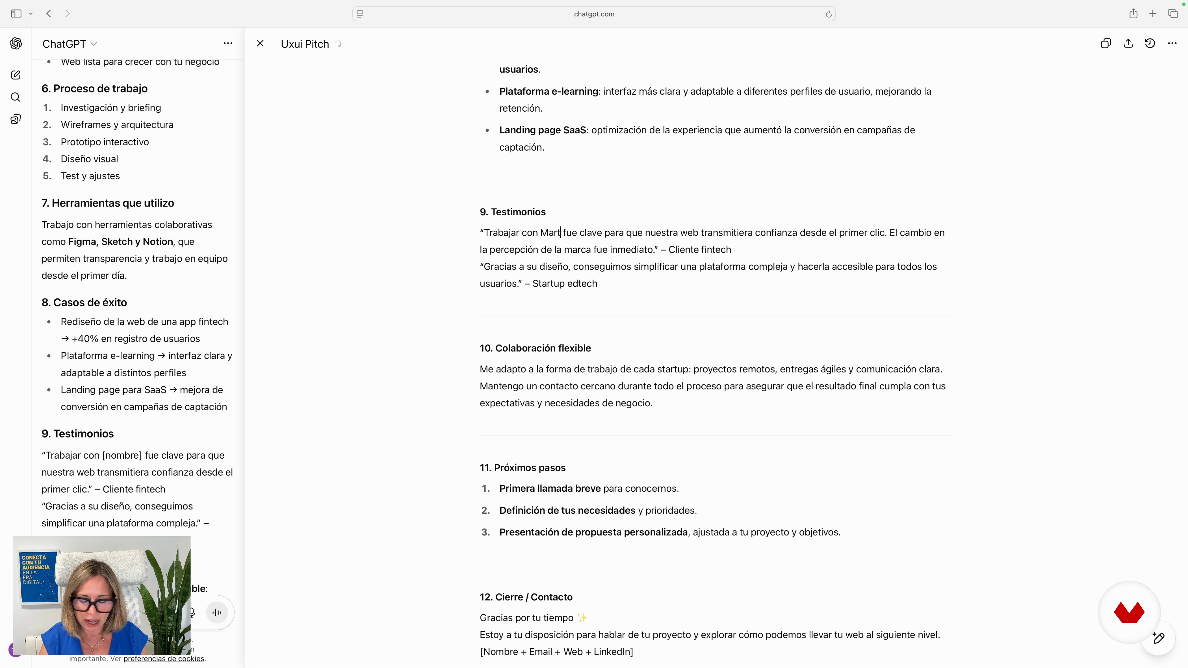 Presentations with visual support