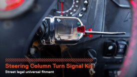 EPSCBL0251 - Universal UTV ATV Turn Signal Blinker Light Kit w/ Steering Column Lever and Flasher Relay