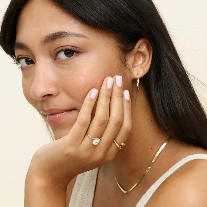 SLH リング Silhouette Bypass Ring in 14K Yellow Gold | Brilliant Earth