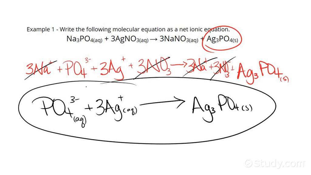 Rewriting A Molecular Equation As A Net Ionic Equation Chemistry 2163