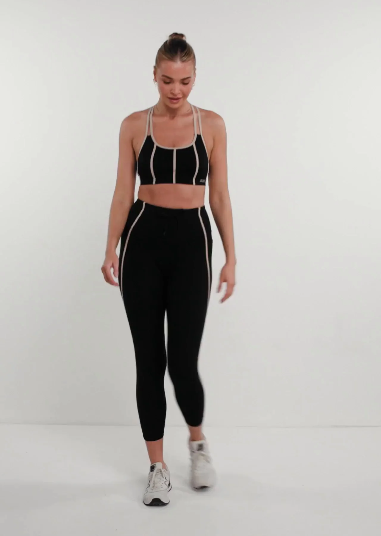 TALA Zinnia high waisted contrast leggings in black exclusive to ASOS