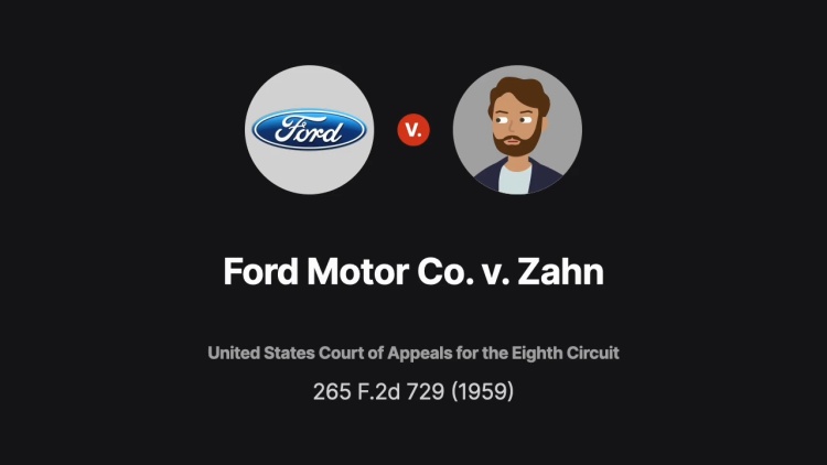 Ford Motor Co. v. Zahn