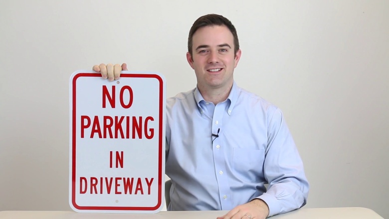 No Parking In Driveway Sign