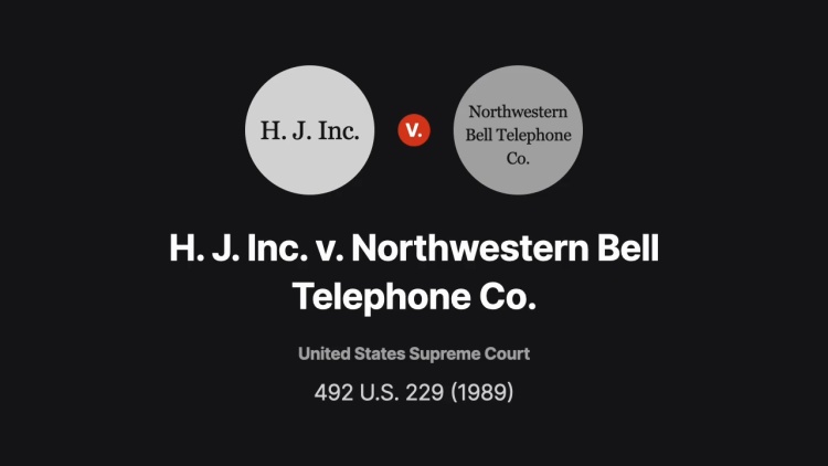 H.J. Inc. v. Northwestern Bell Telephone Co.