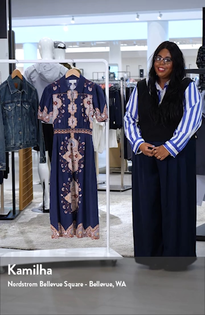 Cleobella Asha Cotton & Linen Midi Shirtdress | Nordstromrack