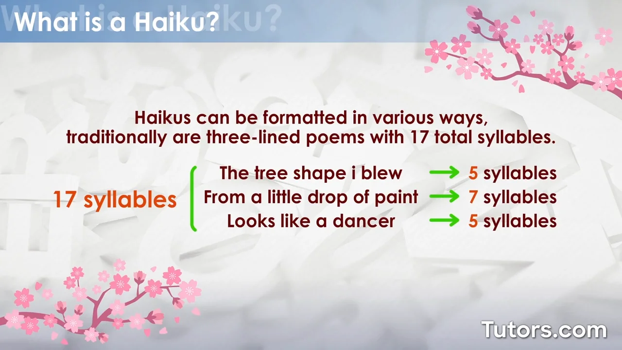 haiku poems examples 5 7 5