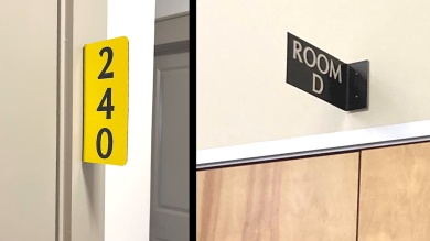 Create Own Two-Sided L-Shaped Engraved Aisle Sign