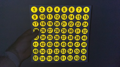 Reflective Numbers And Letters Circular Stickers Kit