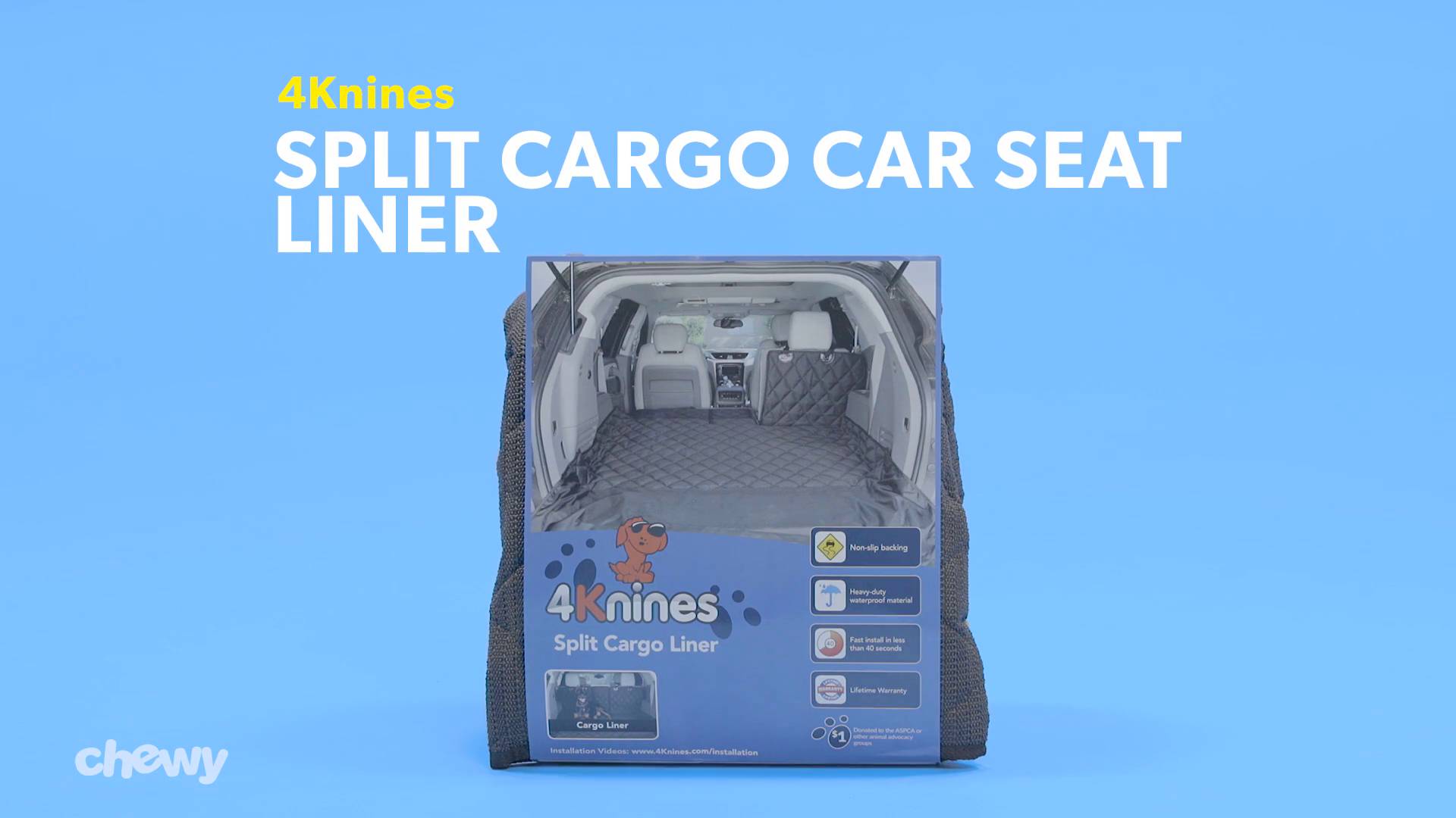4KNINES Split Cargo Car Seat Liner, Large - Chewy.com