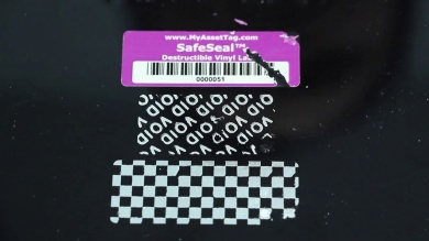 CALIBRATION BY VOID IF SEAL DAMAGED