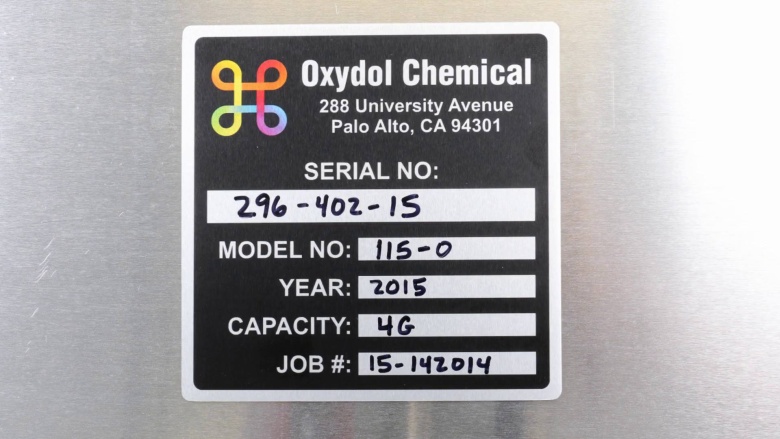 Metal Equipment Nameplates