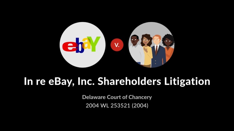 In re eBay, Inc. Shareholders Litigation