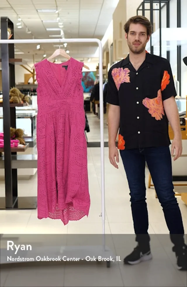 Maggy London Sleeveless Embroidered Eyelet Midi Dress Nordstrom