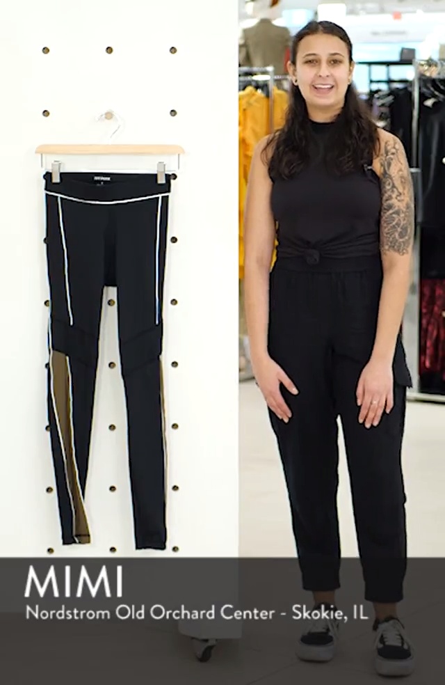 IVY PARK® Sheer Flocked Logo Leggings Nordstrom