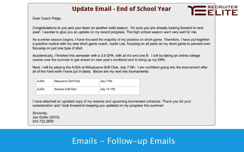 You emailed a few college coaches... now what? - Recruiter Elite