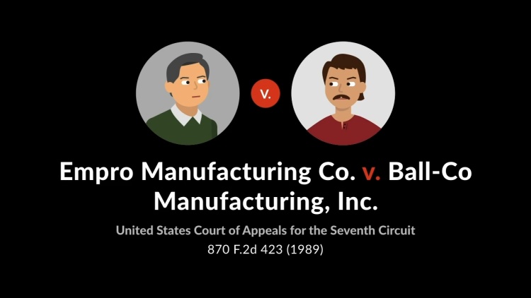 Empro Manufacturing Co. v. Ball-Co Manufacturing, Inc.