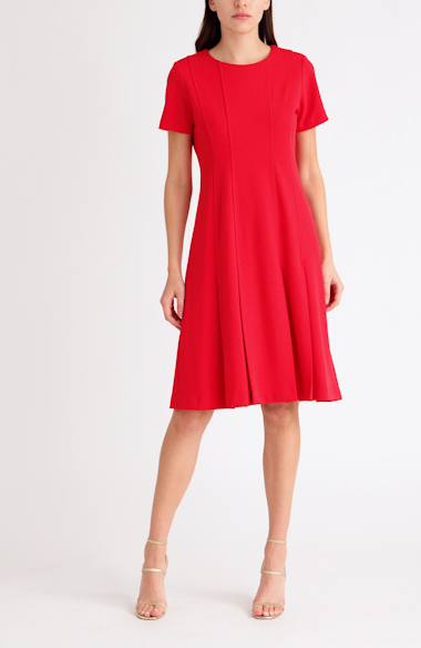 Tahari tie discount front crepe dress