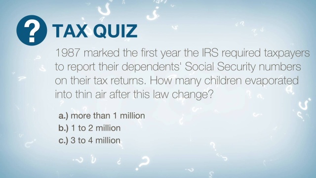 Tax Quiz: Dependent SSN