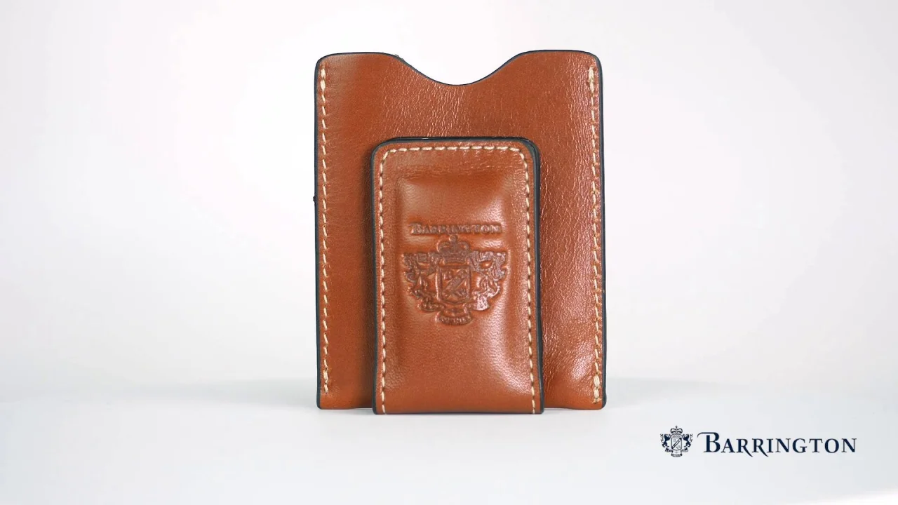 English Tan Leather Money Clip Wallet - Fiery Horween Character, Tan