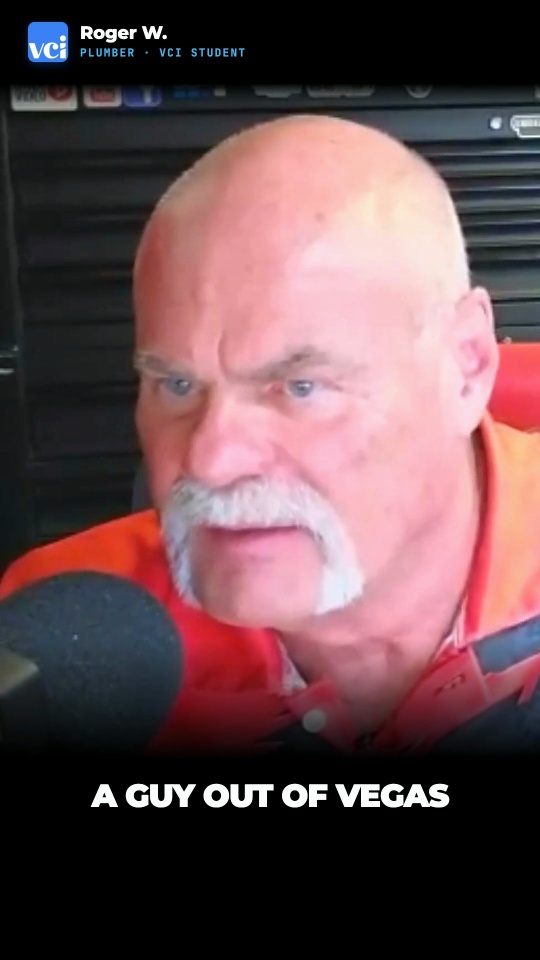 Roger W. speaking to camera