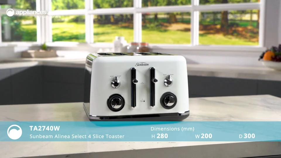 Sunbeam Alinea Select Slice Toaster White TA2740W Appliances