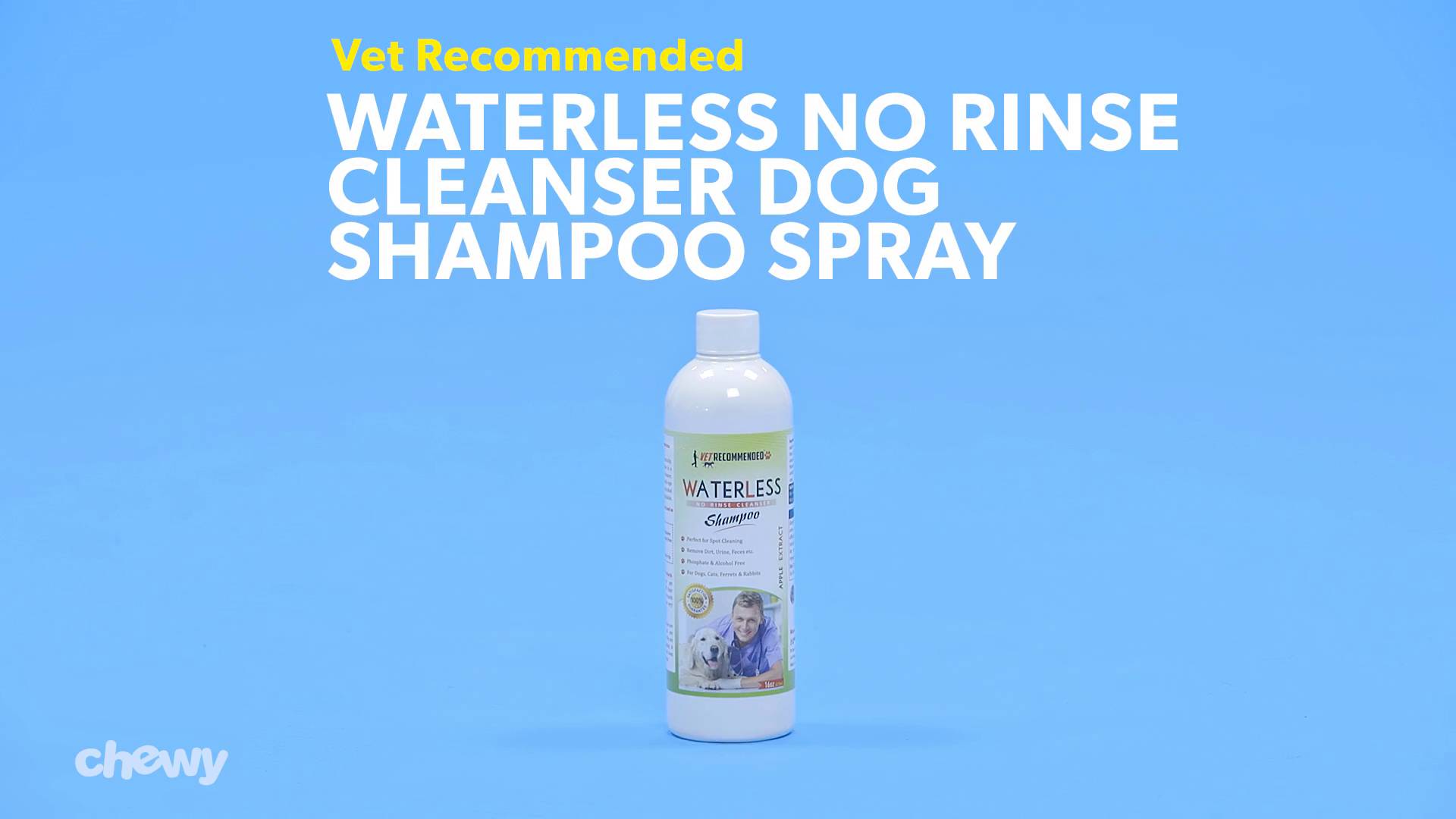 Vet recommended hot sale waterless shampoo