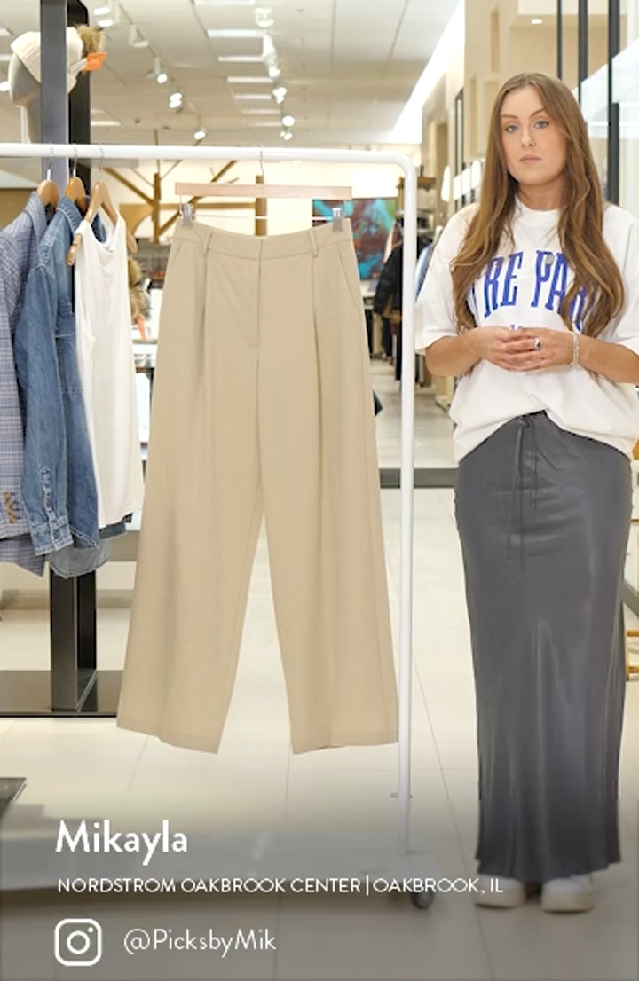 Topshop Pleated High Waist Wide Leg Trousers | Nordstrom