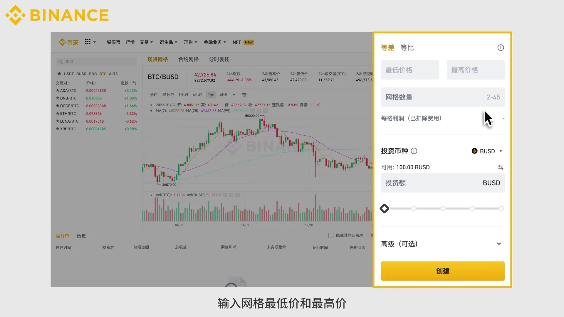 币安现货网格交易策略-基础-区块侠
