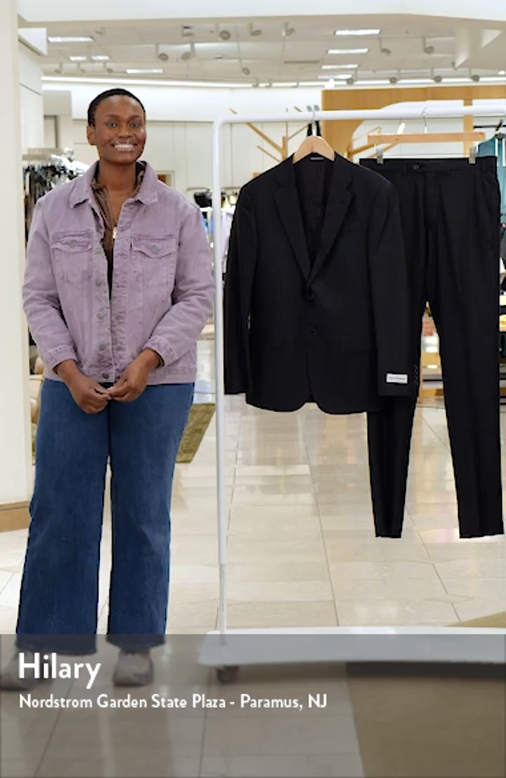 Emporio Armani Black Microcheck Wool Suit | Nordstrom