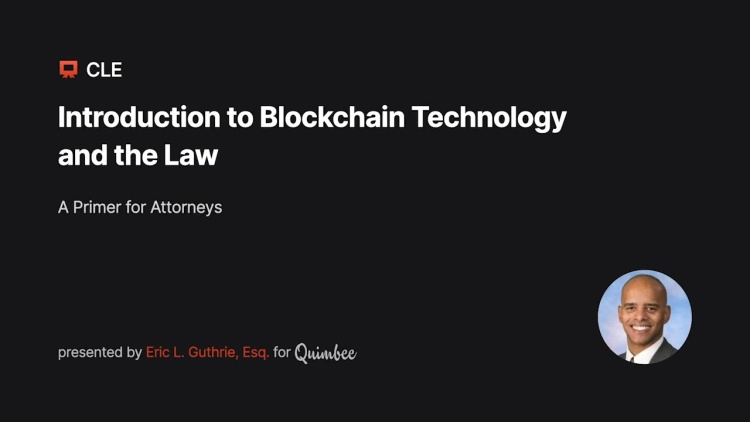 Introduction to Blockchain Technology and the Law