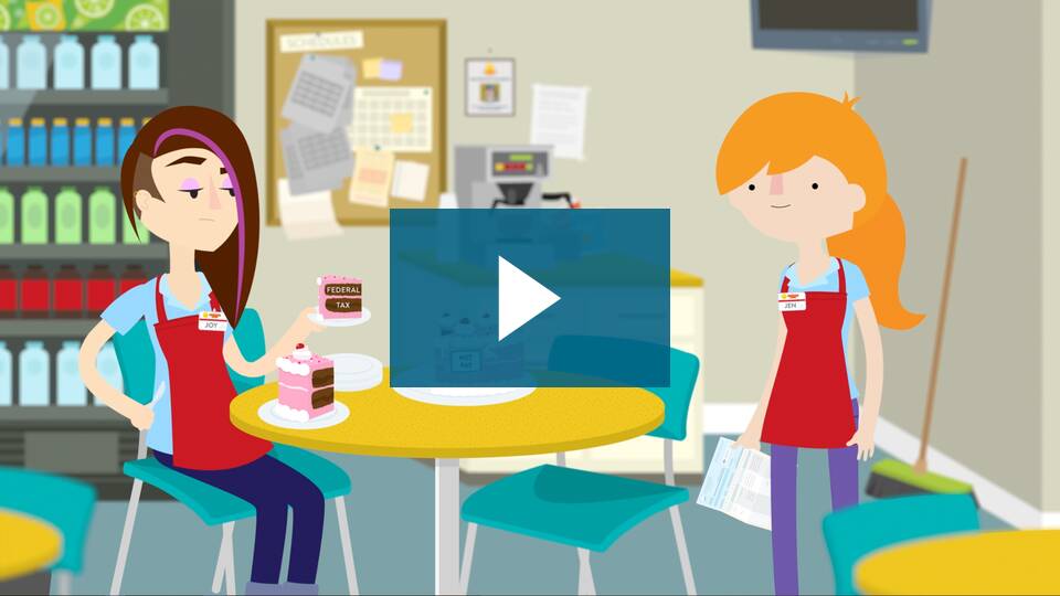 Video thumbnail for Let's Talk Taxes with a play button over the top.