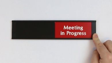 Meeting In Progress SmartSliders™ Sign