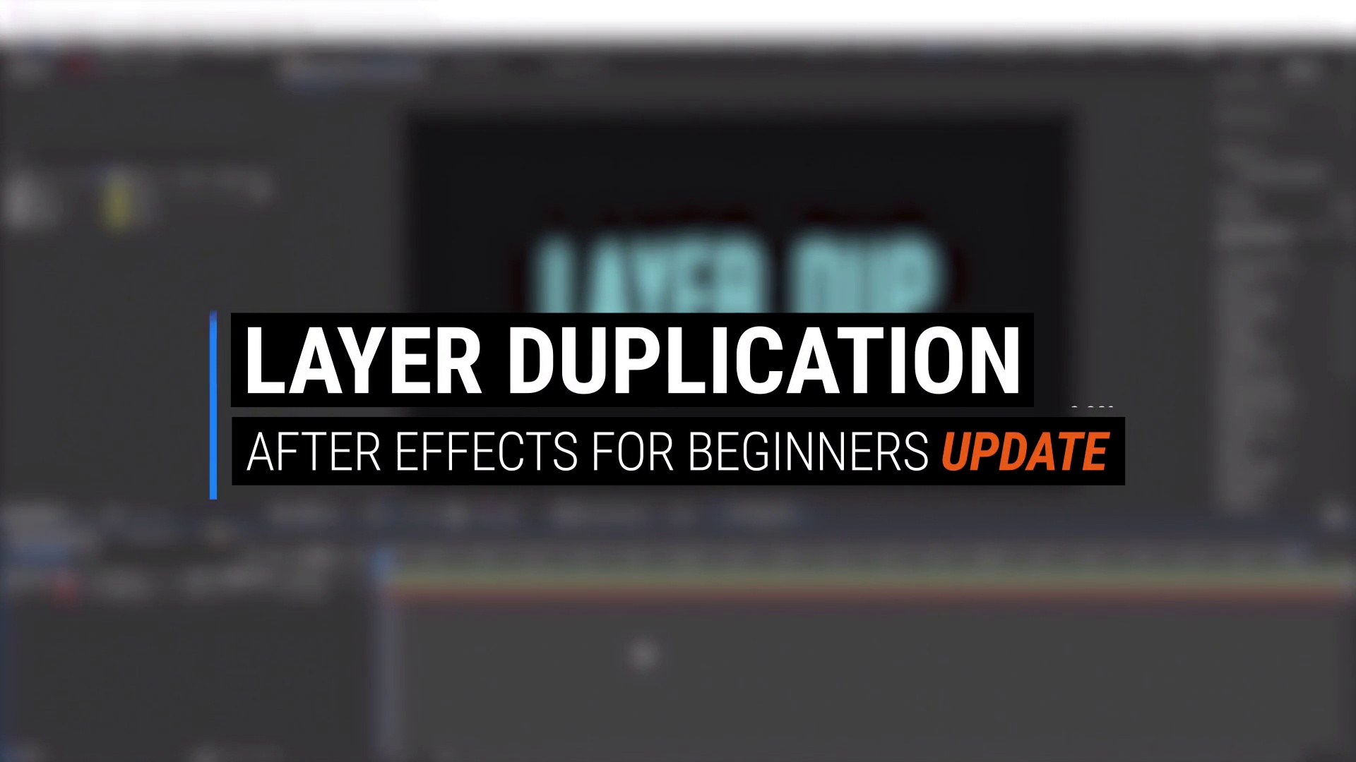 duplicate layers in after effects