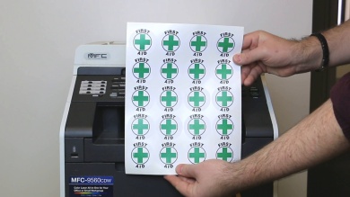 Laser printable vinyl circle labels