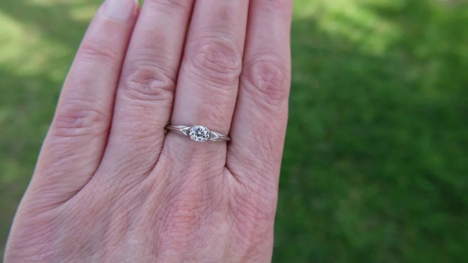Victorian Edwardian Engagement Ring 2Ct Diamond 2 Stone Ring 14k White Gold Over 
