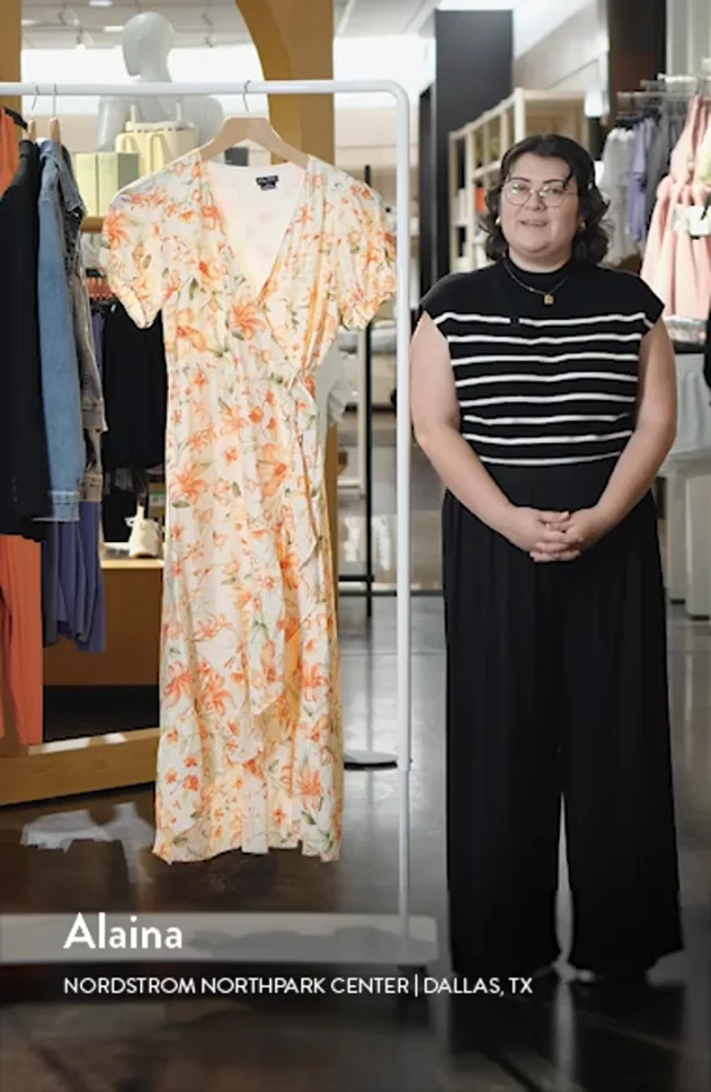 City Chic Sarina Floral Print Midi Wrap Dress Nordstrom