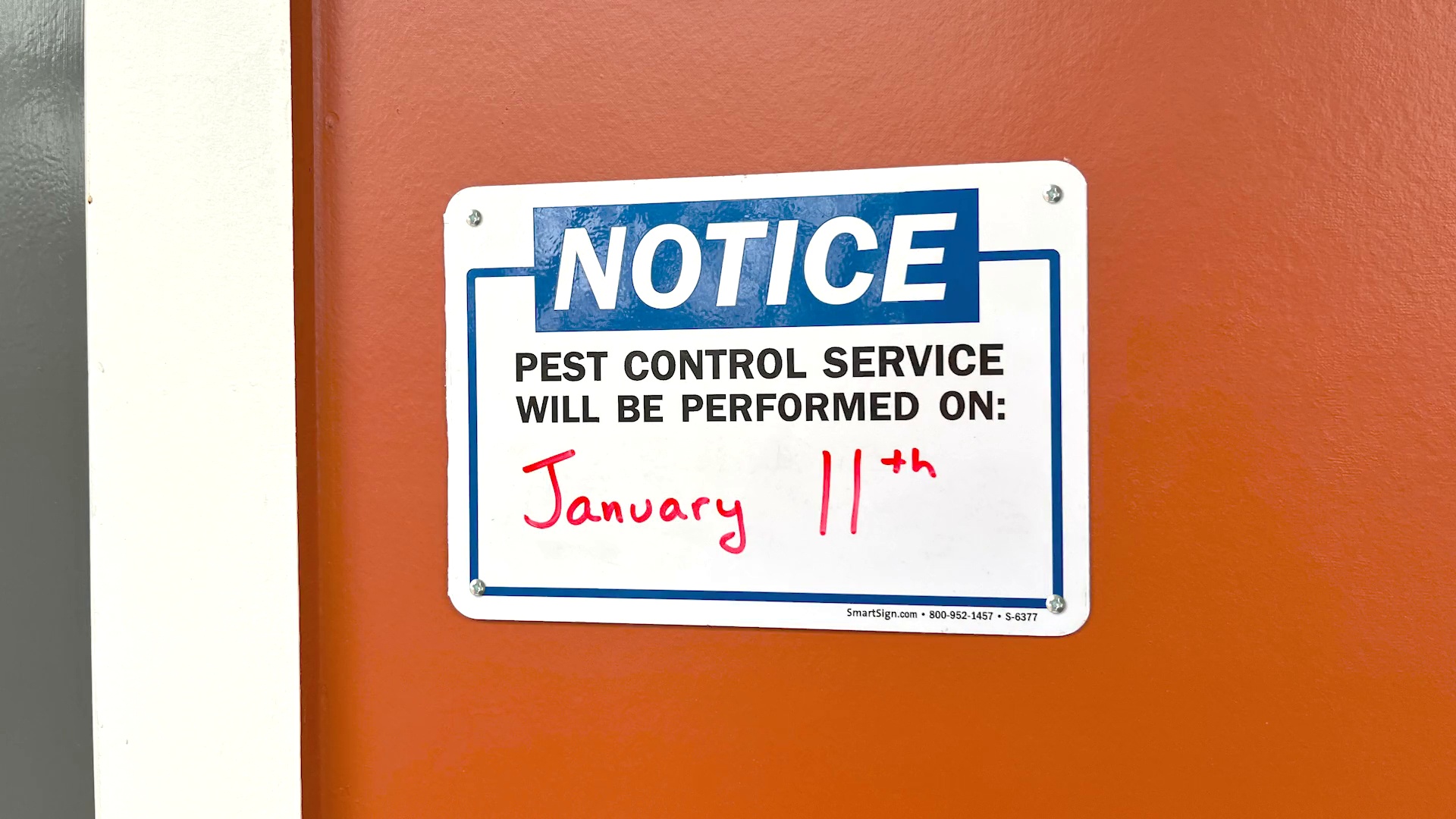 Notice Pest Control Dry Erase Signs