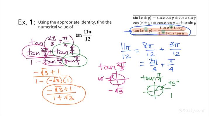 using-sum-difference-identities-to-rewrite-expressions-with