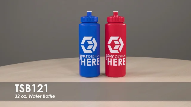 Advertising HDPE Plastic Sports Water Bottles (32 Oz.)