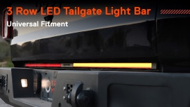 LEDTBL6185 - Smoked 3-Row LED Tailgate Light Bar Strip w/ Amber Sequential Turn Signals