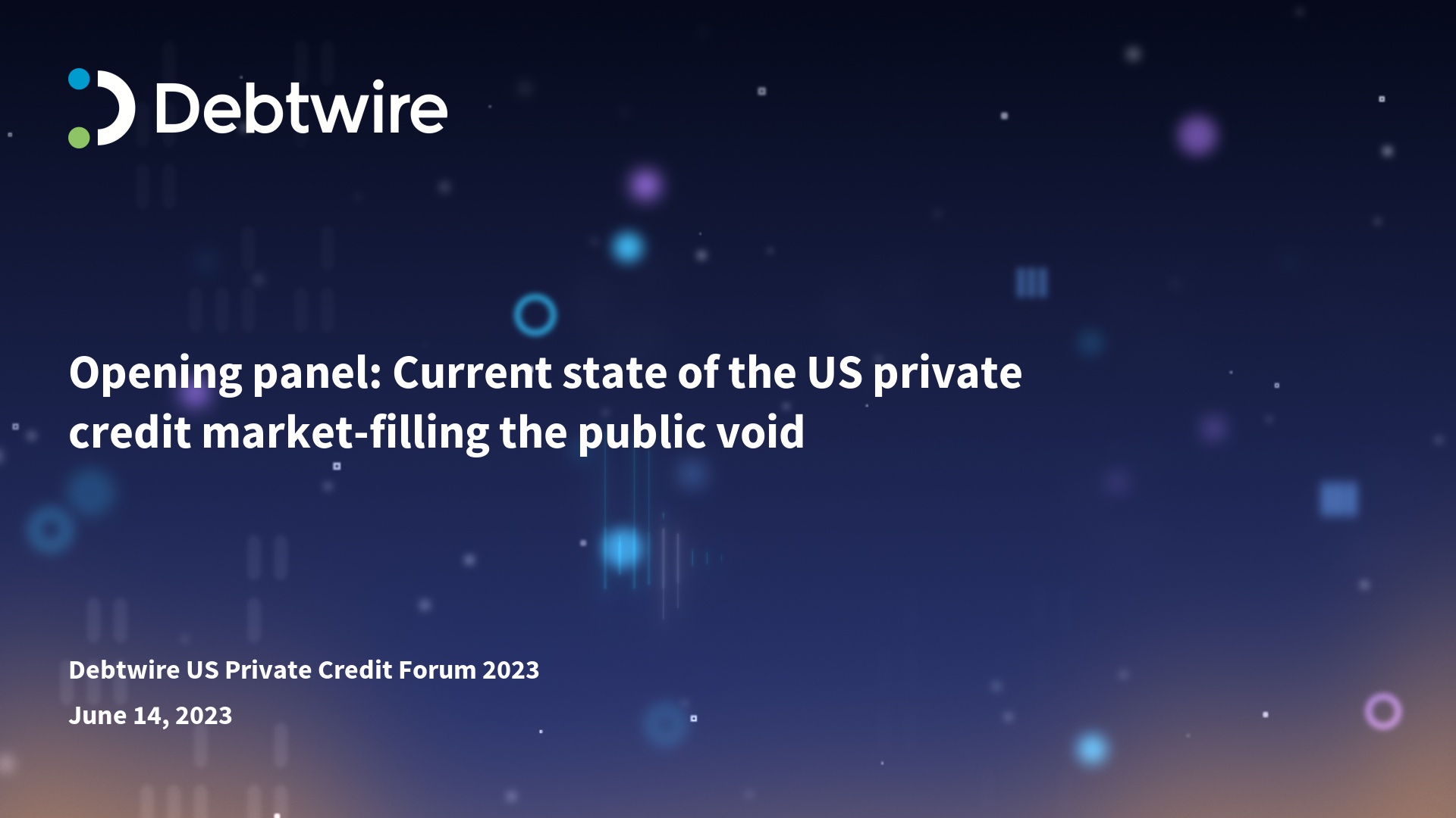 Agenda Debtwire US Private Credit Forum 2023