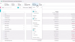Change your view with the columns menu