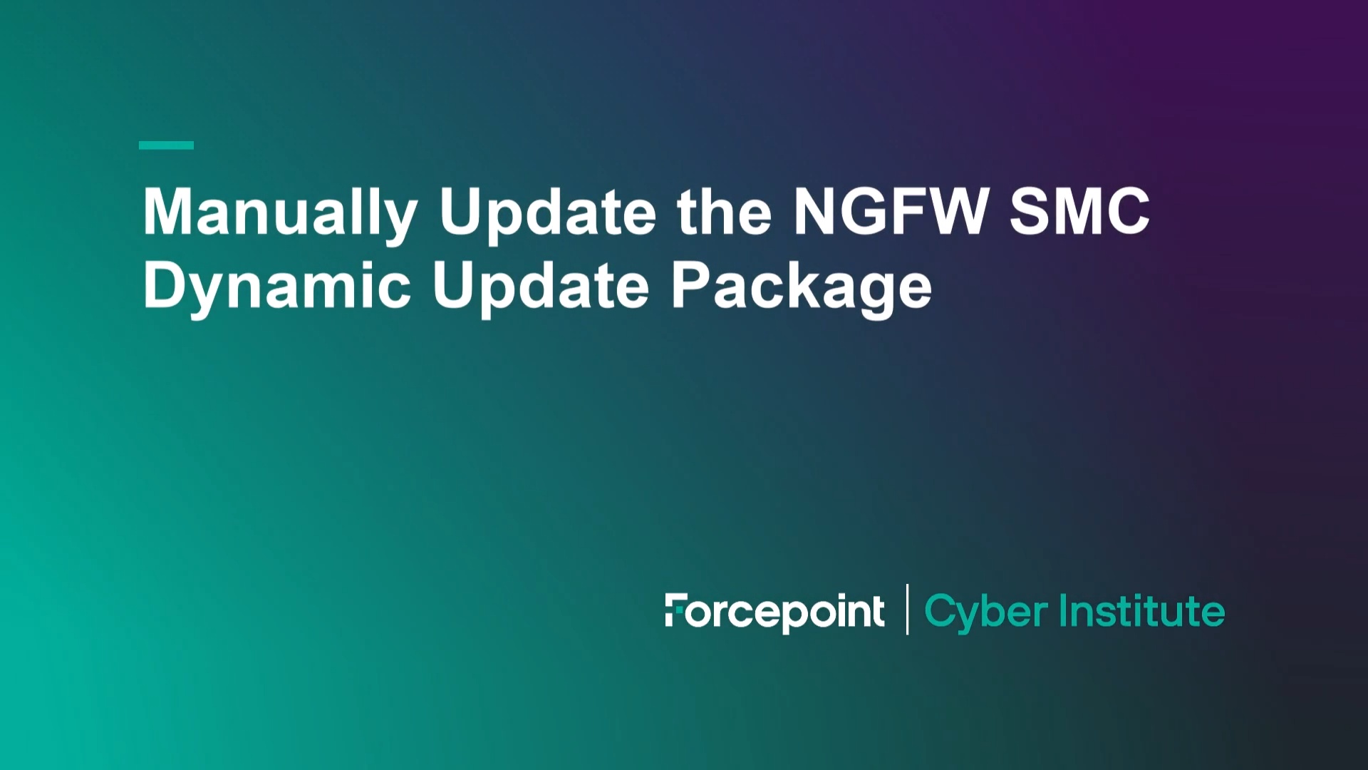 Forcepoint Cyber Institute